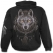 Sweat-shirt gothique homme avec loup et attrape-rêves amérindien