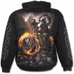 Sweat-shirt gothique homme avec moto à roues de feu