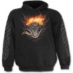 Sweat-shirt gothique homme avec moto à roues de feu