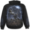 Sweat-shirt gothique homme avec squelette guitariste jouant sur une tombe
