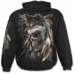 Sweat-shirt gothique homme avec squelette indien esprit du loup