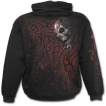 Sweat-shirt gothique homme avec tte de mort et symbole tribal ensanglant