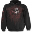 Sweat-shirt gothique homme avec tte de mort et symbole tribal ensanglant