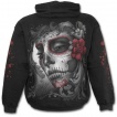 Sweat-shirt gothique homme avec tête de mort, femme masquée et roses