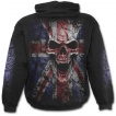 Sweat-shirt rock homme avec tte de mort sur drapeau Union Jack