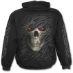 Sweat-shirt gothique homme avec tête de mort à voile déchiré