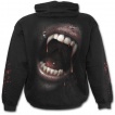 Sweat-shirt gothique homme à bouche de vampire et crane de sang