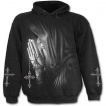 Sweat-shirt gothique homme à femme priant avec une croix à crane