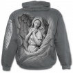 Sweat-shirt gothique homme gris avec vierge Marie  ailes d'ange