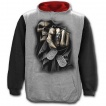 Sweat-shirt gothique homme gris et noir avec La Mort pointant sa prochaine victime