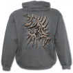 Sweat-shirt gothique homme gris imitation dchir sur cage thoracique