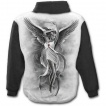 Sweat-shirt gothique homme noir et blanc avec ange en vol