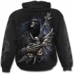 Sweat-shirt gothique homme  squelette rock jouant sur une guitare orne de cranes