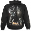 Sweat-shirt gothique homme  squelette viking avec marteaux et casque  cornes