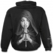 Sweat-shirt gothique homme à zip à femme en prière et croix