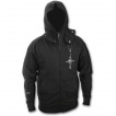 Sweat-shirt gothique homme à zip à femme en prière et croix