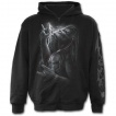 Sweat-shirt gothique homme à zip à gorille tatoué tribal avec écouteurs