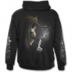 Sweat-shirt gothique homme à zip à squelette cowboy avec révolver fumant