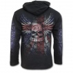 Sweat-shirt homme d't avec tte de mort sur drapeau Union Jack