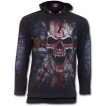 Sweat-shirt homme d't avec tte de mort sur drapeau Union Jack