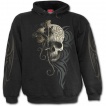 Sweat-shirt homme gothique à ange noir, crane et rose desséchée