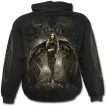 Sweat-shirt homme gothique à ange noir, crane et rose desséchée