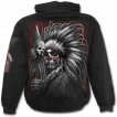 Sweat-shirt homme gothique avec chef indien et crane hybride