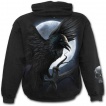 Sweat-shirt homme gothique avec corbeau, pleine lune et crane