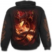 Sweat-shirt homme gothique avec dragon et orbe de feu
