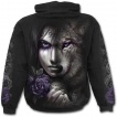 Sweat-shirt homme gothique avec femme  demi-face de loup