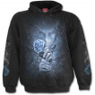 Sweat-shirt homme gothique avec reine des glaces tenant une rose de givre