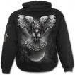 Sweat-shirt homme noir  hibou en chasse et pleine lune