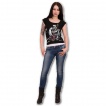 T-shirt dbardeur (2en1) femme gothique  avec guitare 