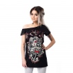 T-shirt femme Cat Muerte Off Shoulder T - Vixxin
