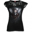 T-shirt femme gothique à dentelles