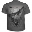 T-shirt homme à crane avec racine de l'enfer et ailes d'ange