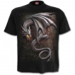 T-shirt homme avec dragon gris sur lave craquele