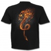 T-shirt homme avec sombre dragon de feu et symbole tribal