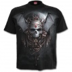 T-shirt homme gothique avec crane à ailes de chauve-souris et baronne de la nuit
