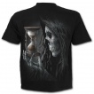 T-shirt homme gothique avec la Mort regardant son sablier