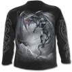 T-shirt homme gothique manches longues  dragon gris libr de ces chaines