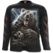 T-shirt homme gothique manches longues avec ours mangeur d'hommes