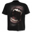 T-shirt homme noir  bouche de vampire et crane de sang