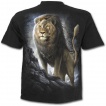 T-shirt homme noir  Lion fier en armure