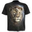T-shirt homme noir  Lion fier en armure