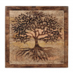 Tabouret Arbre de Vie Sculpté en bois de manguier (25cm)