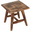 Tabouret Arbre de Vie Sculpté en bois de manguier (25cm)