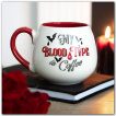 Tasse MY BLOOD TYPE IS COFFEE (mon groupe sanguin est caf)