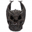 Tête de mort aspect roche volcanique à dragon Draco Skull (19cm)