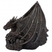 Tête de mort aspect roche volcanique à dragon Draco Skull (19cm)